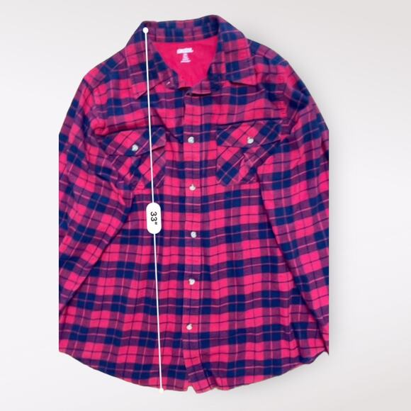King Size Rich Burgundy Plaid Flannel Size 2XL Tall - Picture 5 of 8